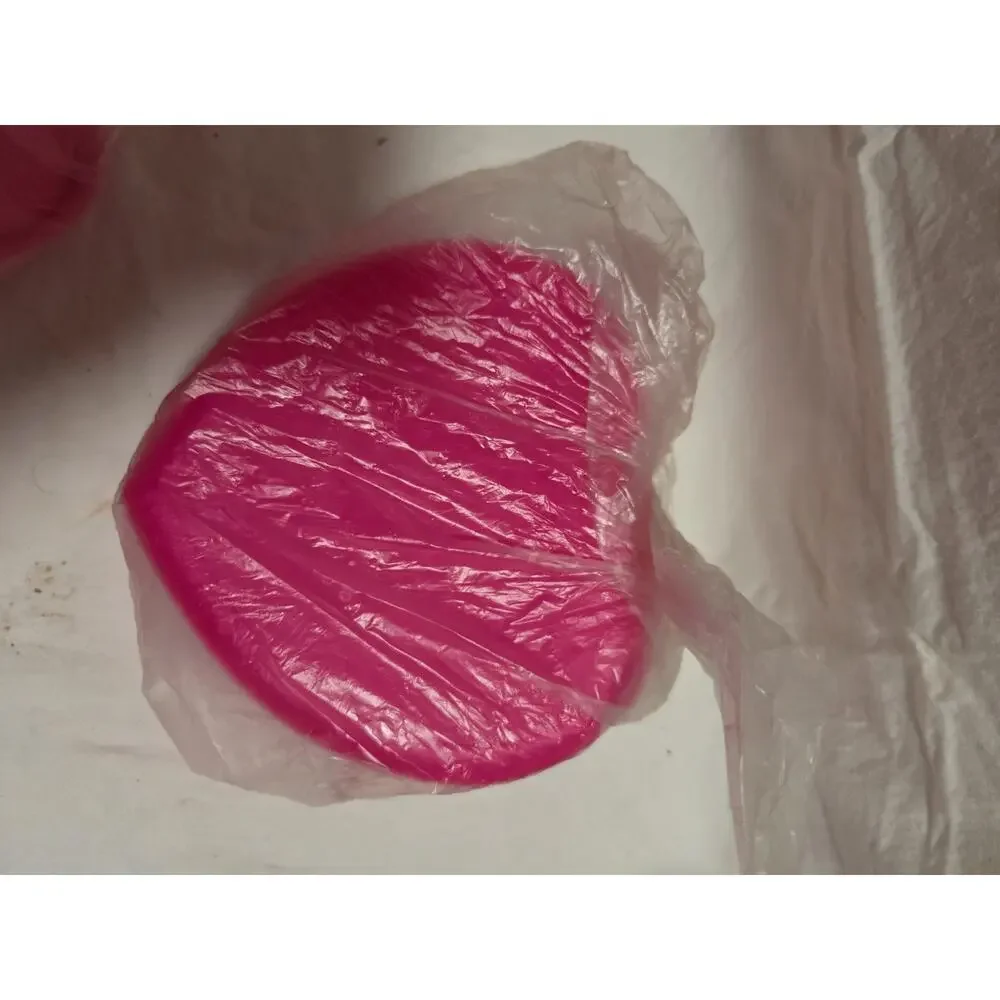 Tupperware Heart Shaped Storage Container Box Bright Pink NEW